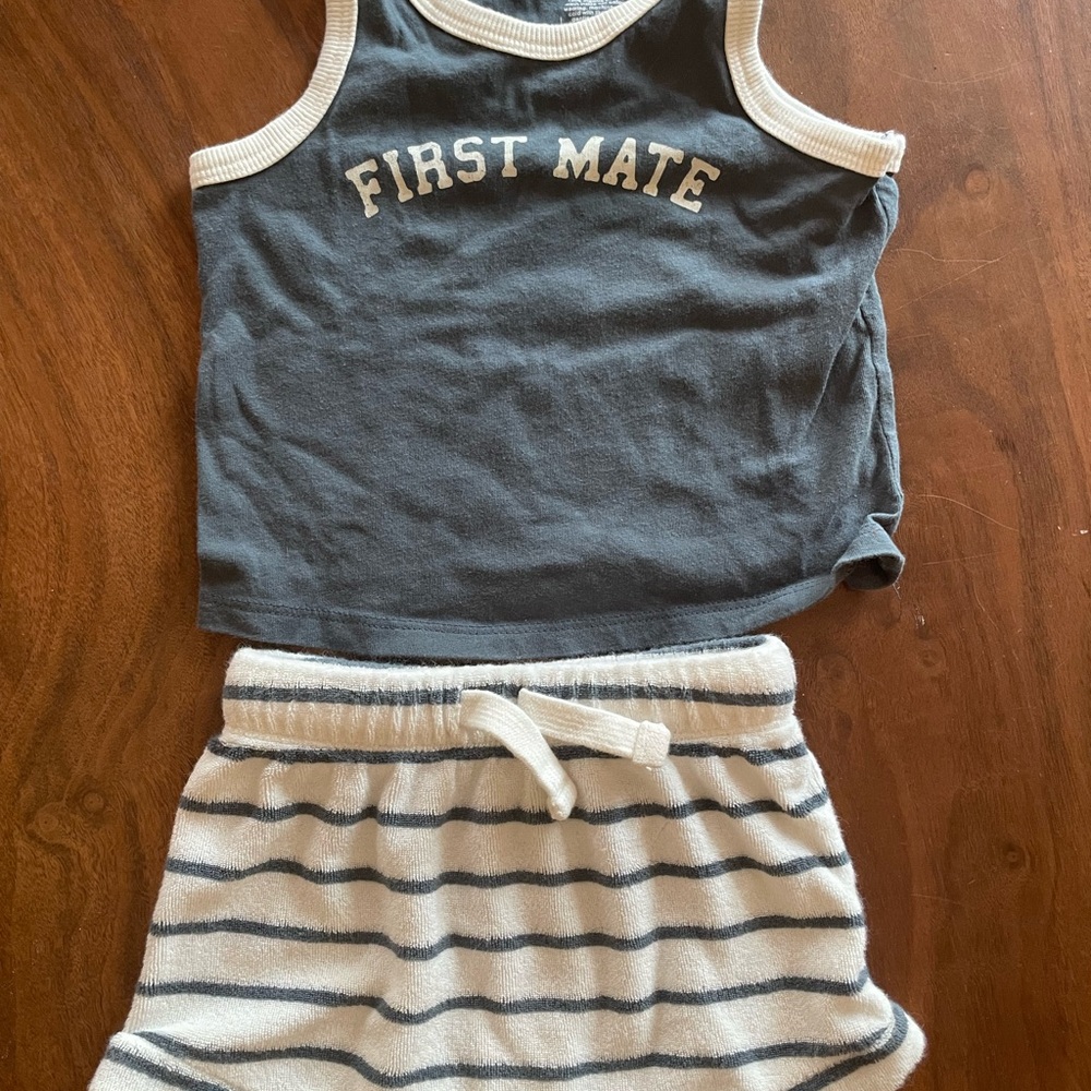 First Mate Kids Set - Blue and White